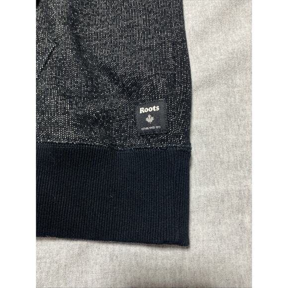 Roots Hoodie Mens Extra Large Grey Canada Buffalo Plaid Maple Leaf Heritage XL - Picture 4 of 10